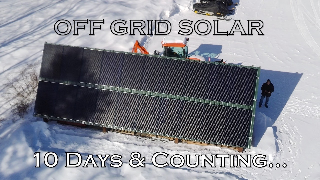 OFF GRID Solar Power in the WINTER, New Drone Trial, Wood Beam & Shadow Box Complete