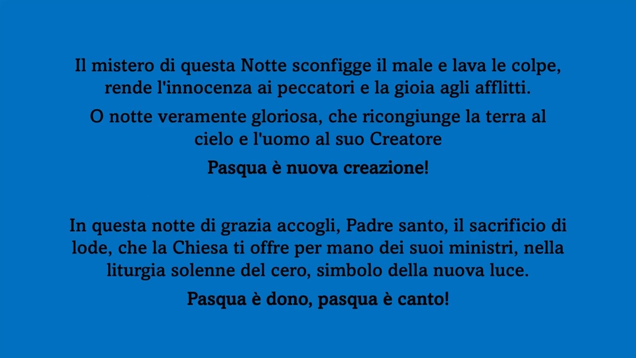 Preconio pasquale 