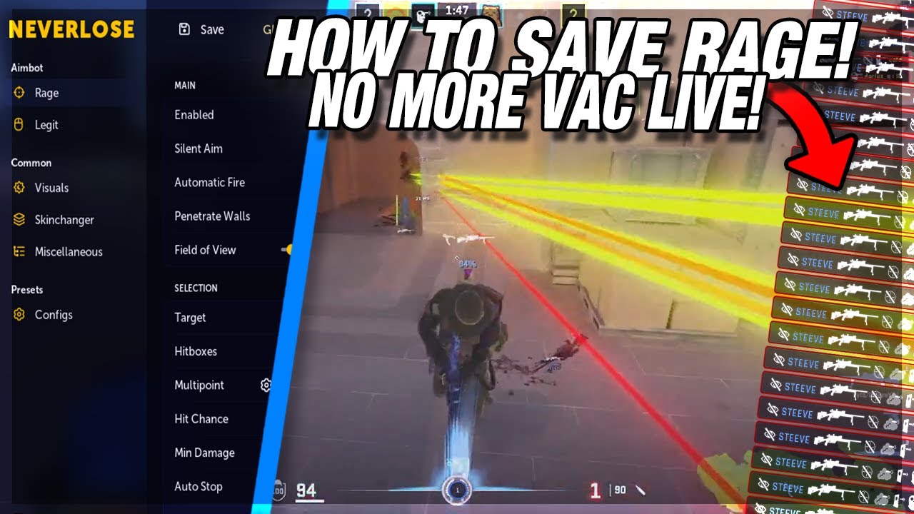 NO MORE VAC LIVE! HOW TO SAFE RAGE IN CS:2! | CS:2 HACKING