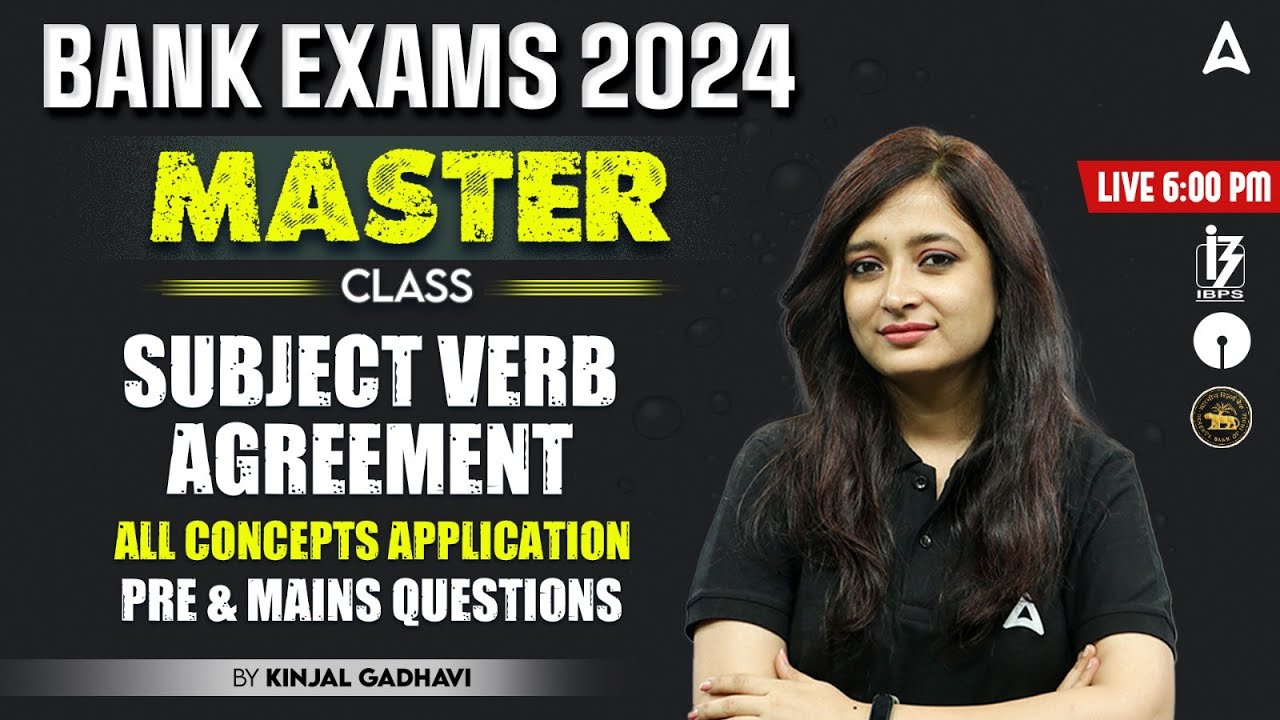 Subject Verb Agreement for Bank Exams 2024 | English By Kinjal Gadhavi
