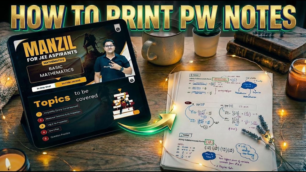 How to print pw notes in white background free 100% | 