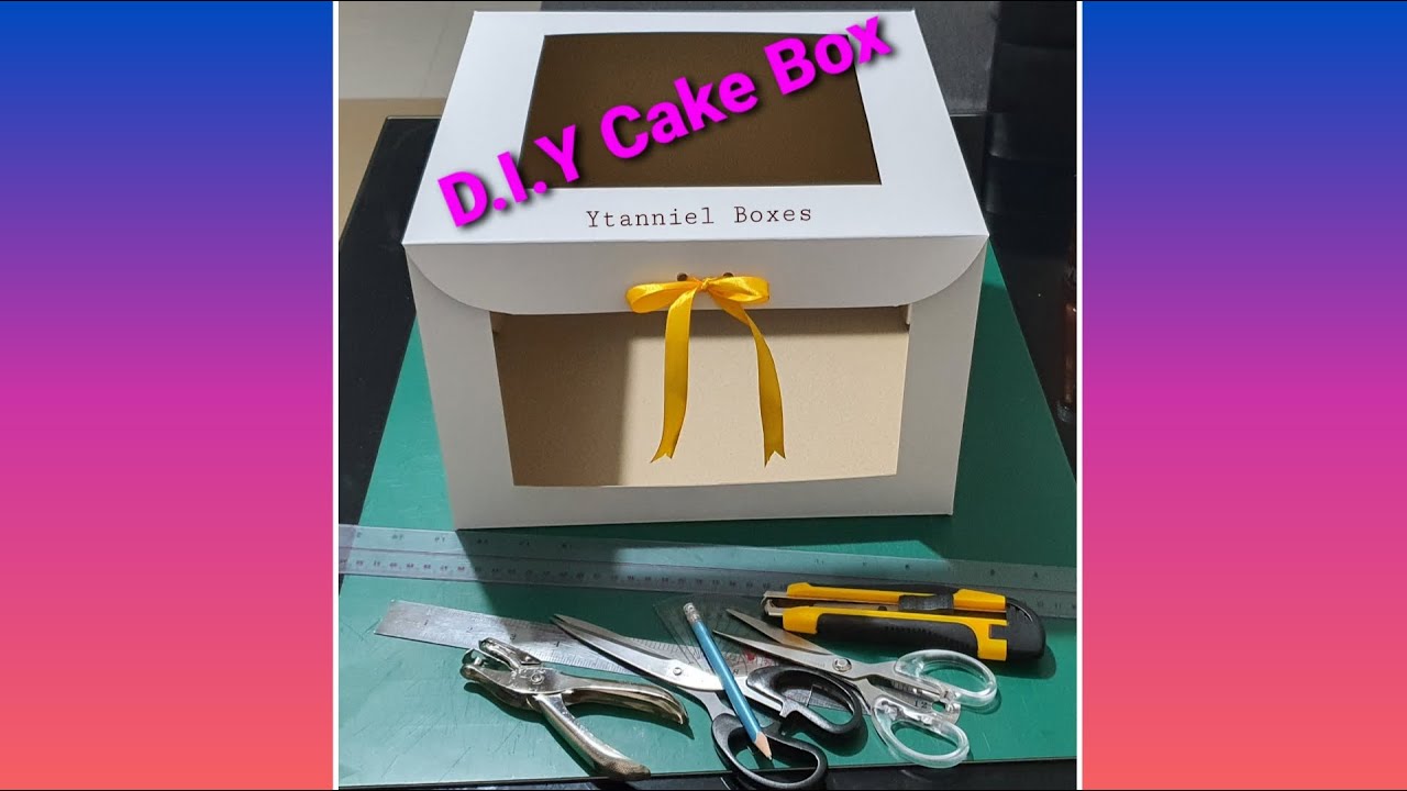 DIY CAKE BOX | HIGH CAKE BOX WITH WINDOWS | PASTRY BOX
