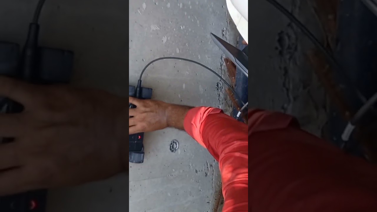 rebar scanning over concrete wall 