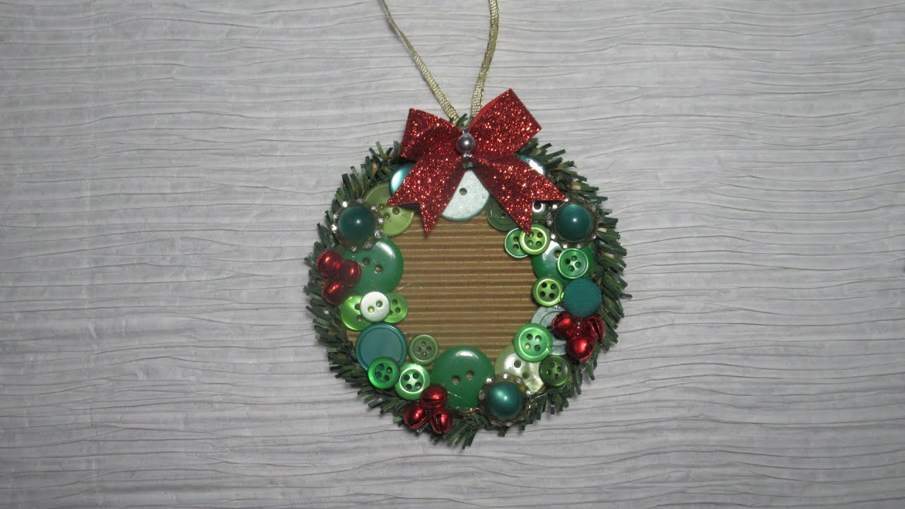 Button Wreath Ornament Tutorial