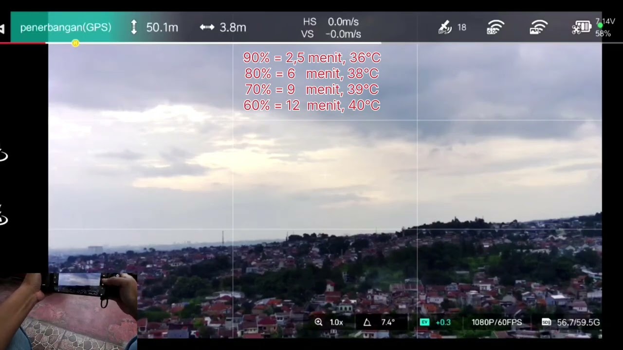 Fimi Mini 1 | Tes Durasi Terbang Kondisi Berangin (Baterai plus 3100mAh) 