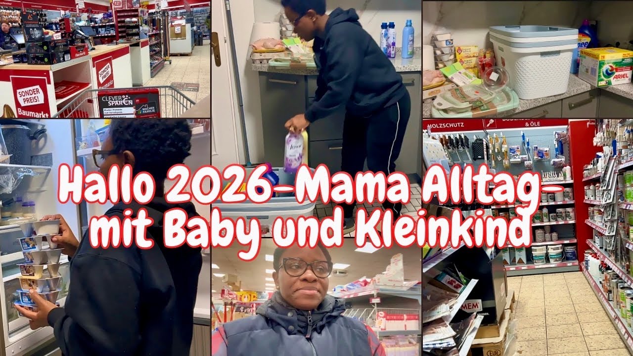 Hallo 2026, Vlog🇩🇪Mama Alltag mit Baby Frühchen, Einkaufen, Putzmotivation,aufräumen, Wäsche waschen