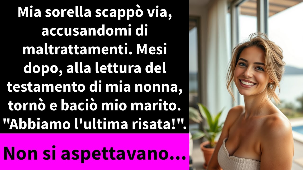 Mia sorella scappò via, accusandomi di maltrattamenti. Mesi dopo, alla lettura del testamento di mia