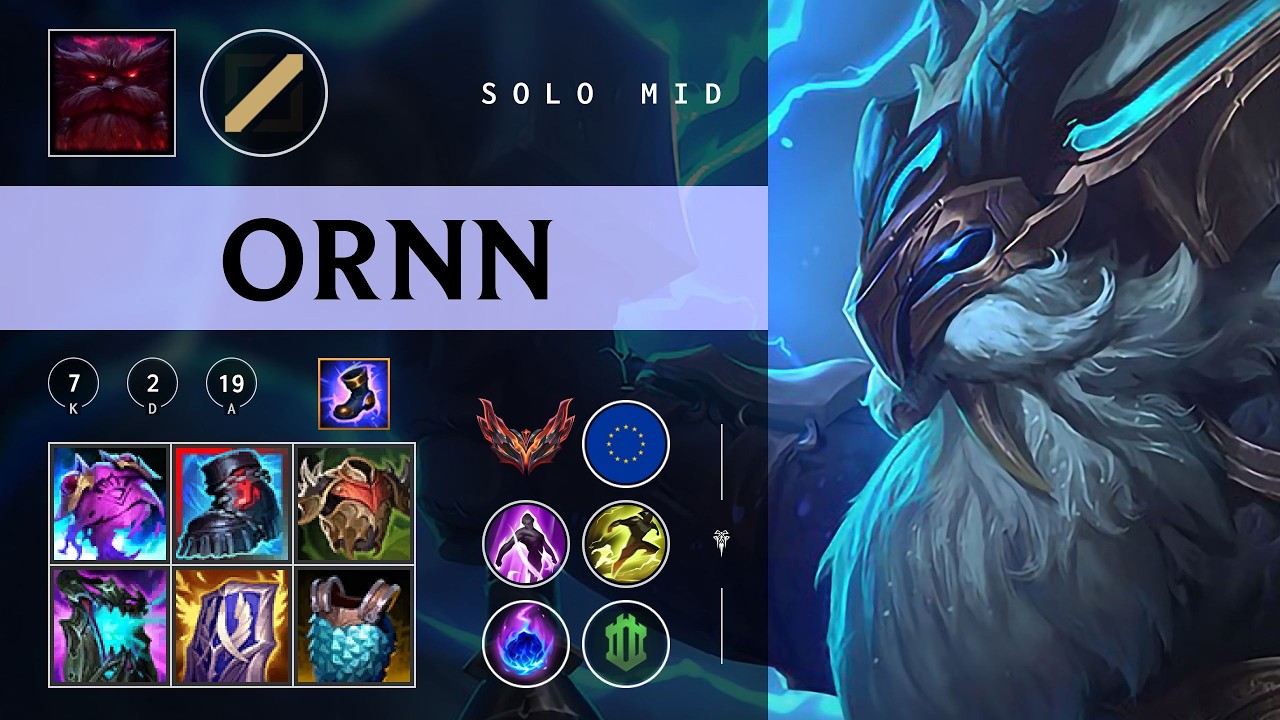 Ornn Mid vs Ryze - EUW Grandmaster Patch 26.05