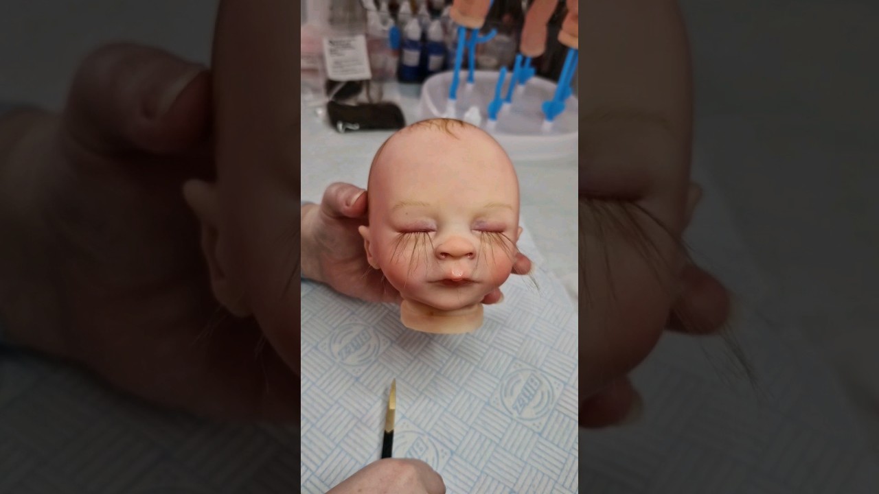 Painting reborn Faith! #rebornbaby