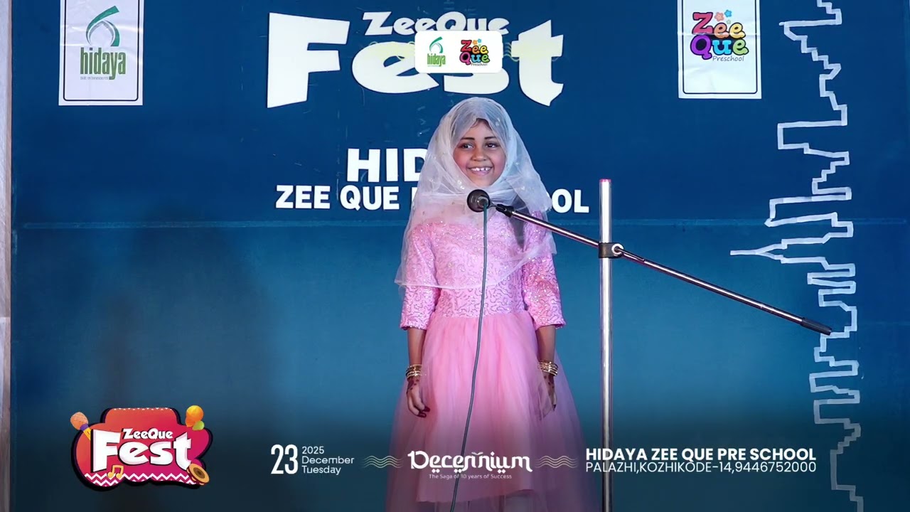 HIDAYA ZEE QUE FEST | QUR AN RECITATION by uzq student | Hidaya Zee Que Preschool,Palazhi