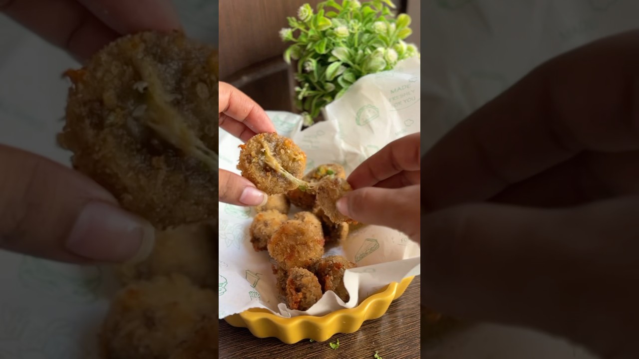 Crispy Stuffed Mushrooms #food #mushroom