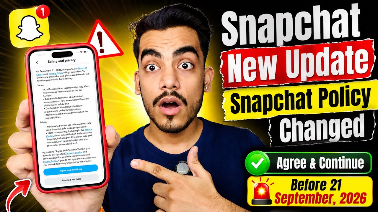 Snapchat New Update | Snapchat Agree And Continue Update 2026 | Snapchat Policy Changes