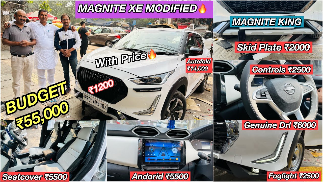 NISSAN MAGNITE XE MODIFIED WITH PRICE🔥MAGNITE BASE TO TOP MODEL MODIFICATION🔥MAGNITE MODIFICATION