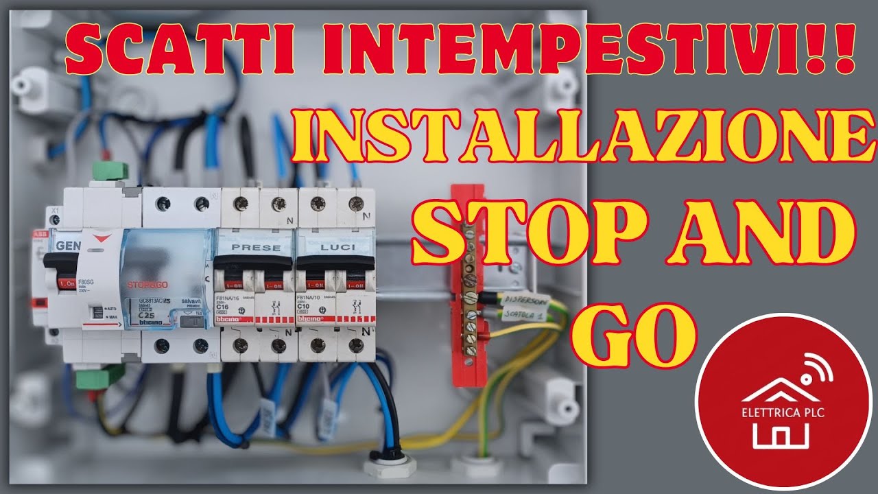 *25* INSTALLAZIONE SALVAVITA A RIARMO AUTOMATICO STOP AND GO BTICINO F80SG SCATTI INTEMPESTIVI