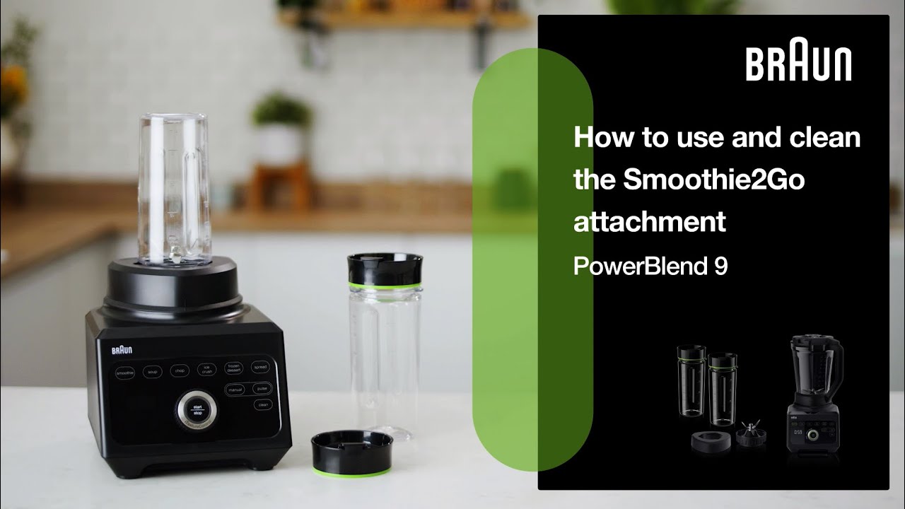 PowerBlend 9 | How to use and clean the Smoothie2Go attachment