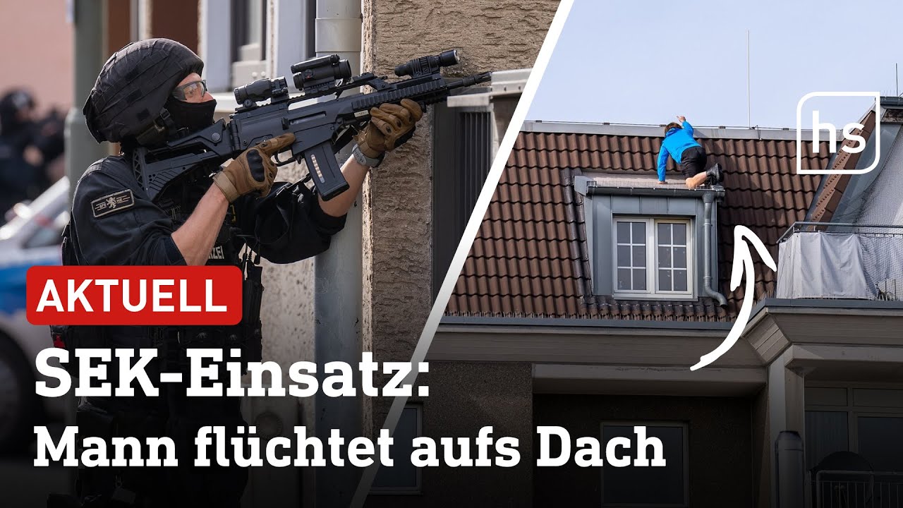Frankfurt: Mann verschanzt sich, flüchtet aufs Dach und wird doch von SEK verhaftet | hessenschau