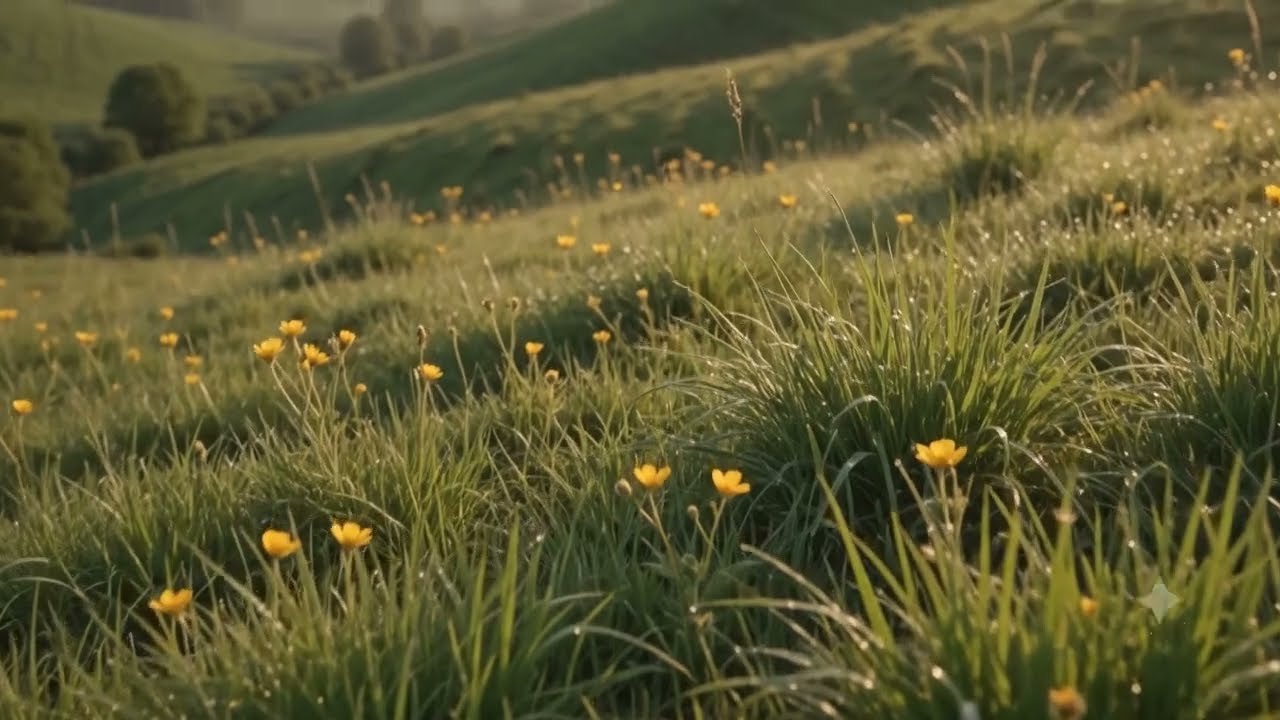 🌄 Misty Hills at Sunrise | Peaceful AI Nature Animation 🍃