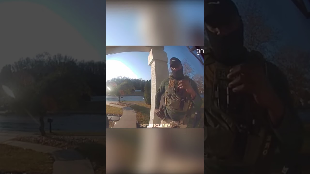 ICE agents arrive at a woman's doorstep
