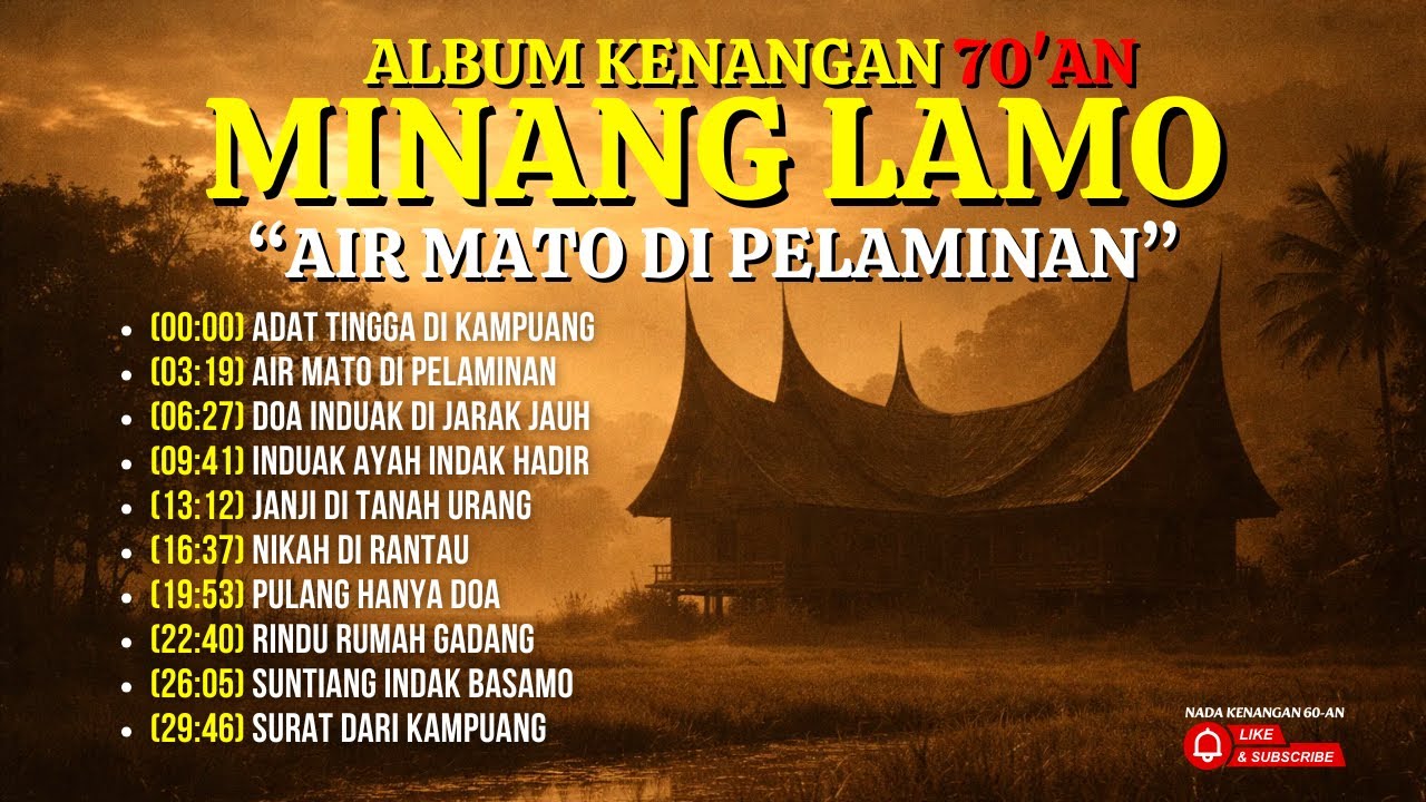 AIR MATO DI PELAMINAN 🎶 Album Minang Klasik Tahun 70-an