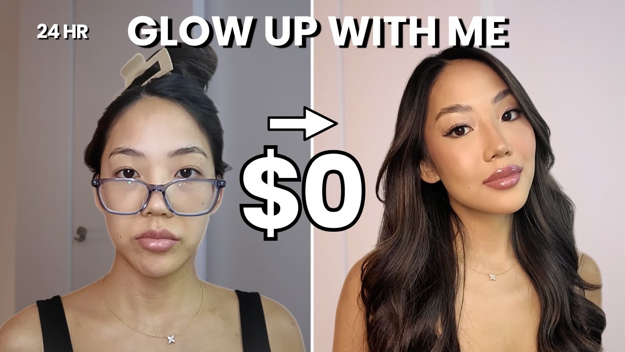 Spent $0 to Glow Up at Home | 24 Hour Transformation