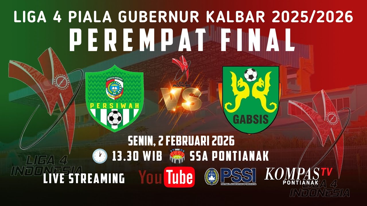 Persiwah Mempawah VS Gabsis Sambas, Babak Perdelapan Besar Final Liga 4 Piala Gubernur kalbar