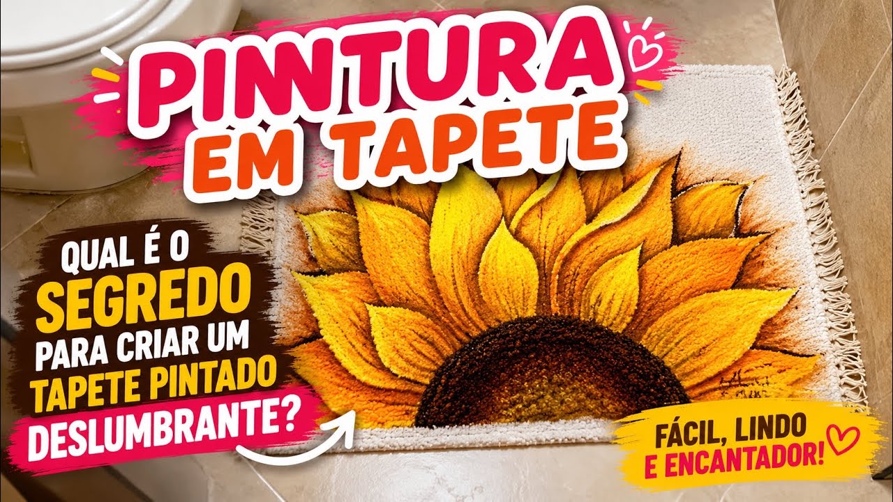 Qual é o SEGREDO para  Criar um Tapete Pintado Deslumbrante - Girassol?