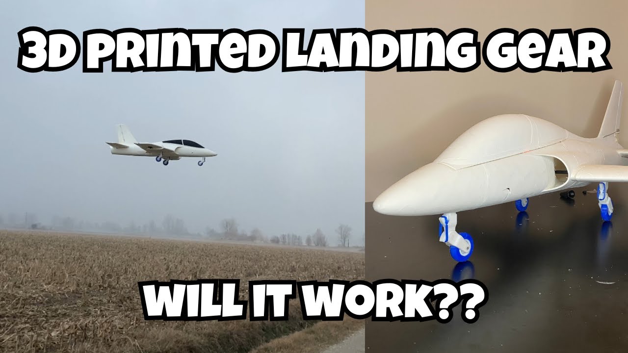 LSPlanes RC MB33X - Testing the 3D printed landing gears