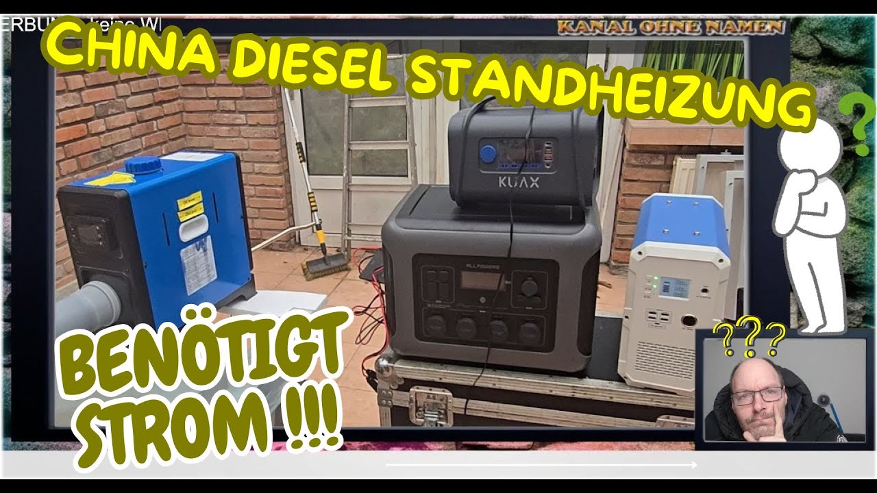 Welche Powerstation betreibt eine China-Diesel-Standheizung? Das Experiment! 🔋🔥