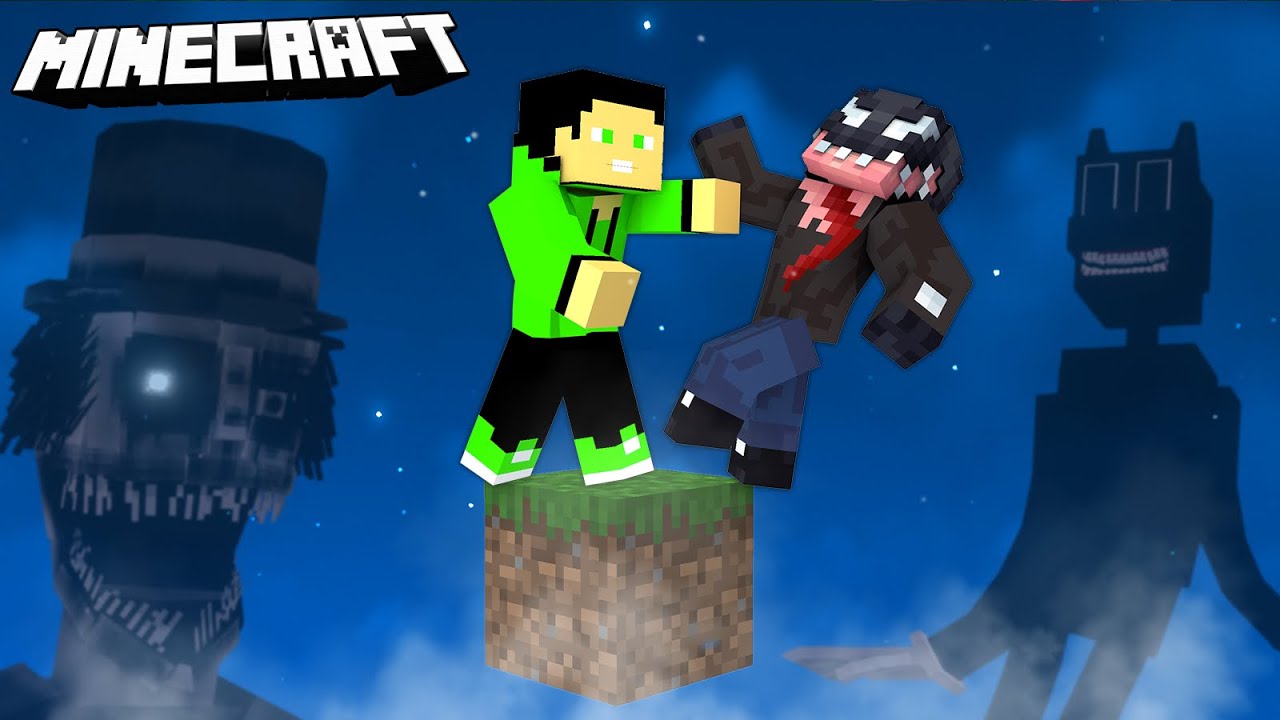 MINECRAFT, ale TYLKO NA BLOKU HORRORU... || Enzzi & Ezio
