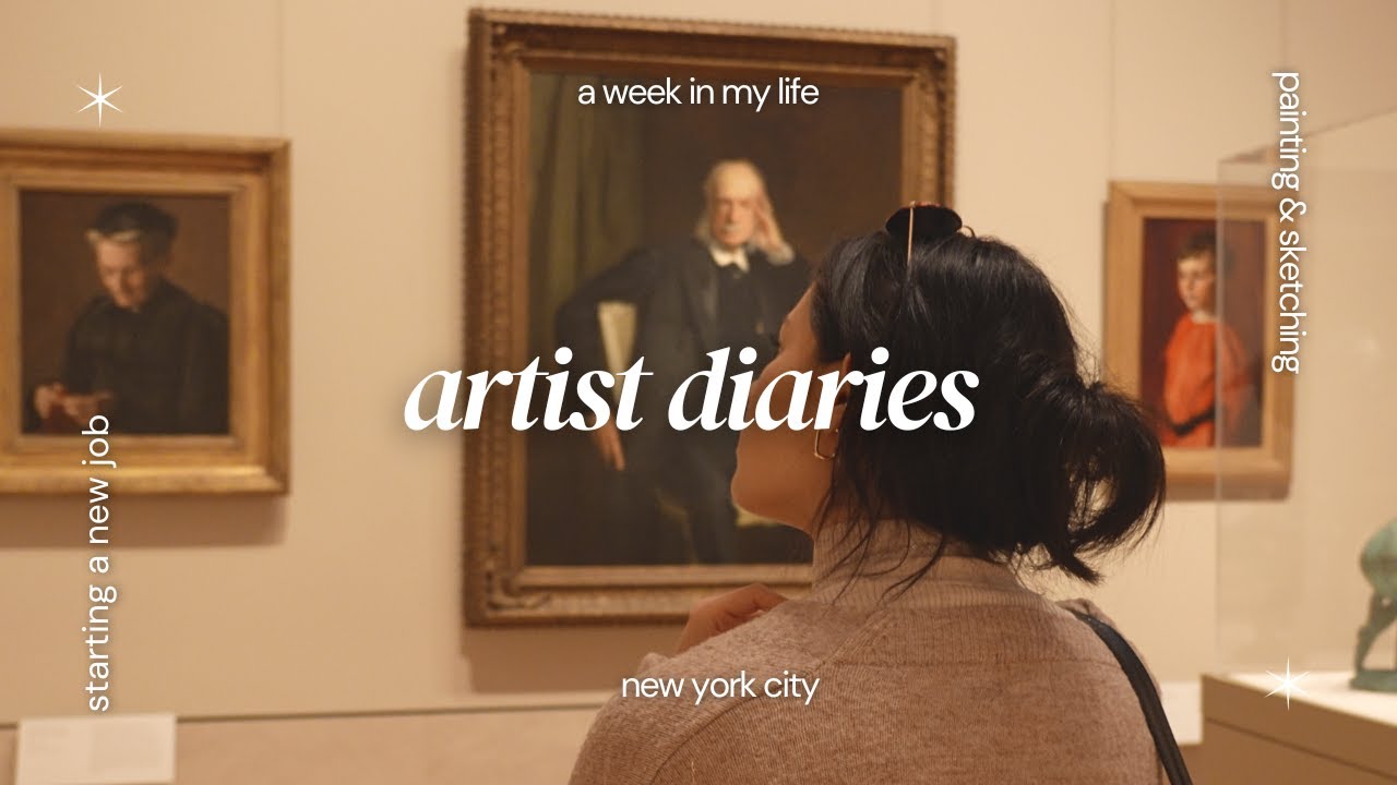 Starting a new job 💌 painting & sketching | cozy art vlog