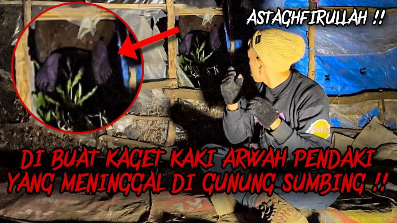 KAKI ARWAH PENDAKI MELAYANG DI BELAKANG SAYA !! CAMPING HORROR DI WARUNG GAIB GUNUNG SUMBING !!