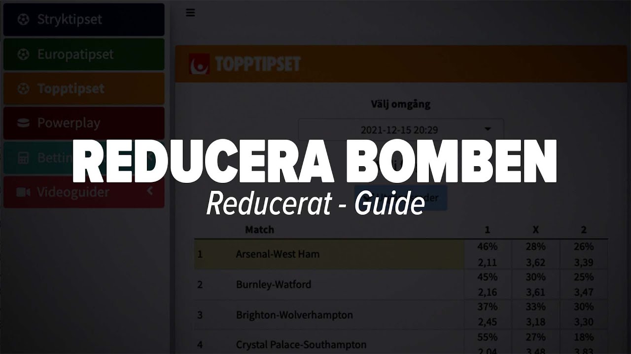 Reducera Bomben - Reduceringsverktyget