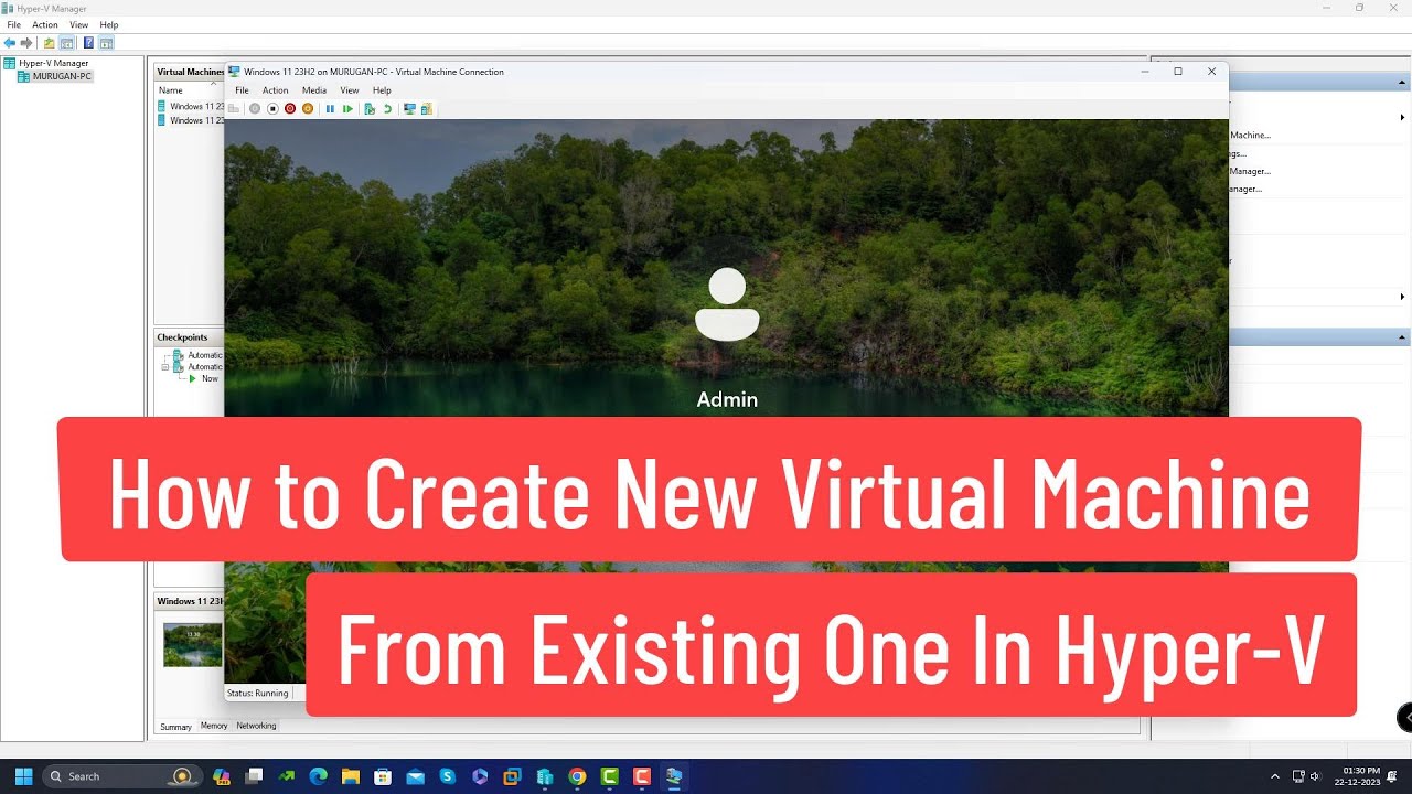 How to Create New Virtual Machine From Existing One In Hyper-V