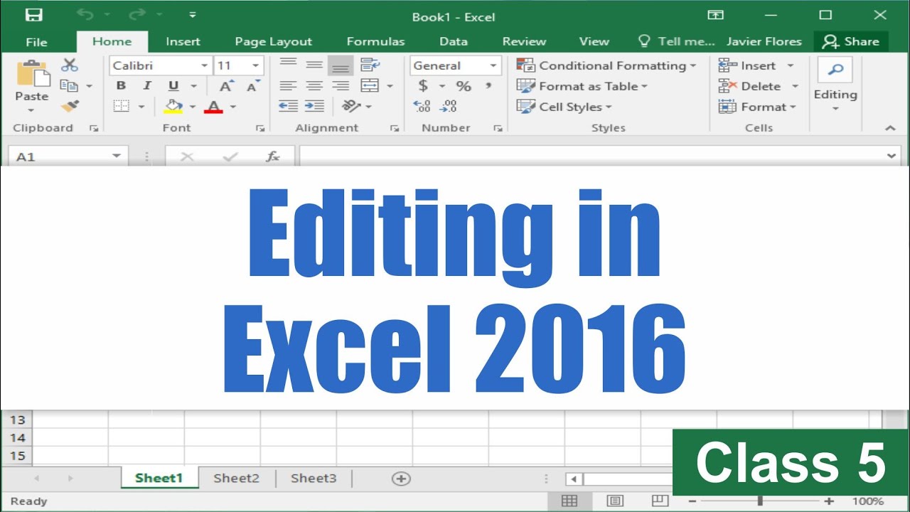 Editing in Excel 2016 | Editing Data Sheet in MS Excel | Computer Class 5