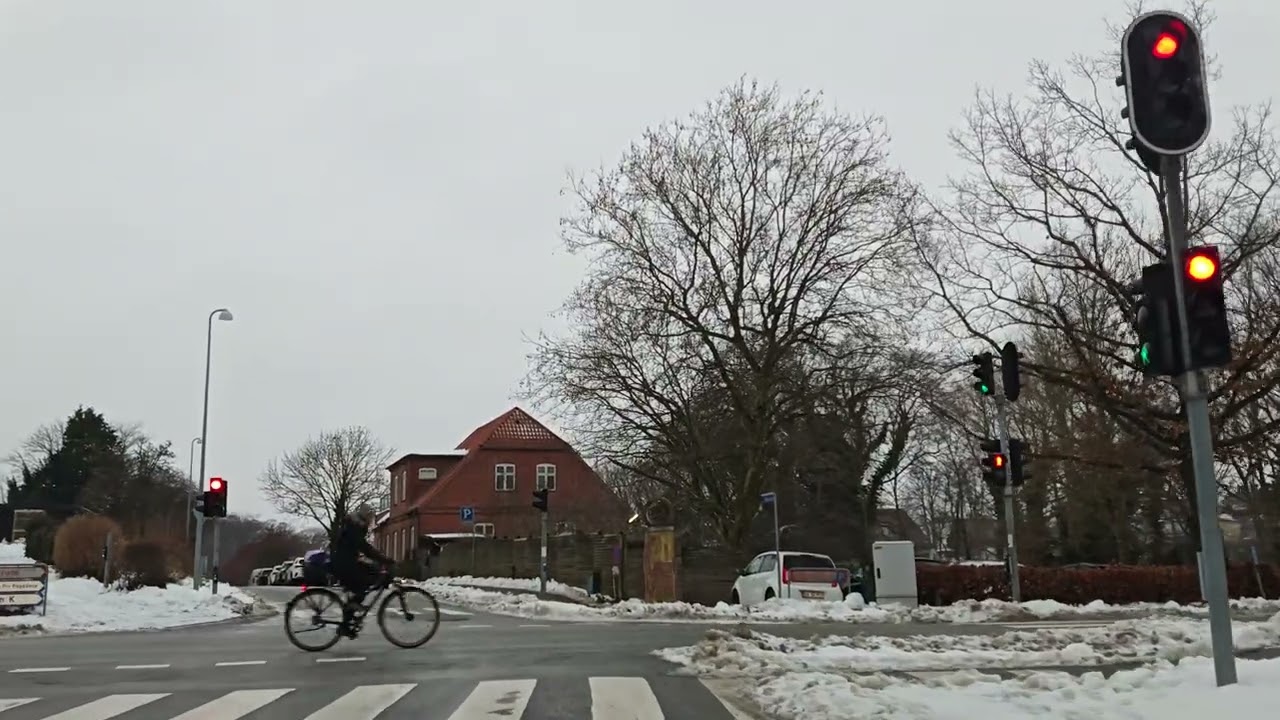 Driving in my car in Vordingborg in Denmark. 4K 2160p. 09/02-2026