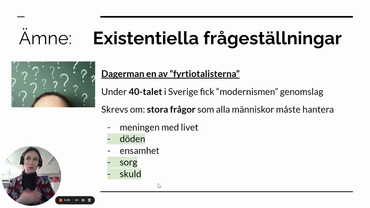 Inför läsning av: Novellen 
