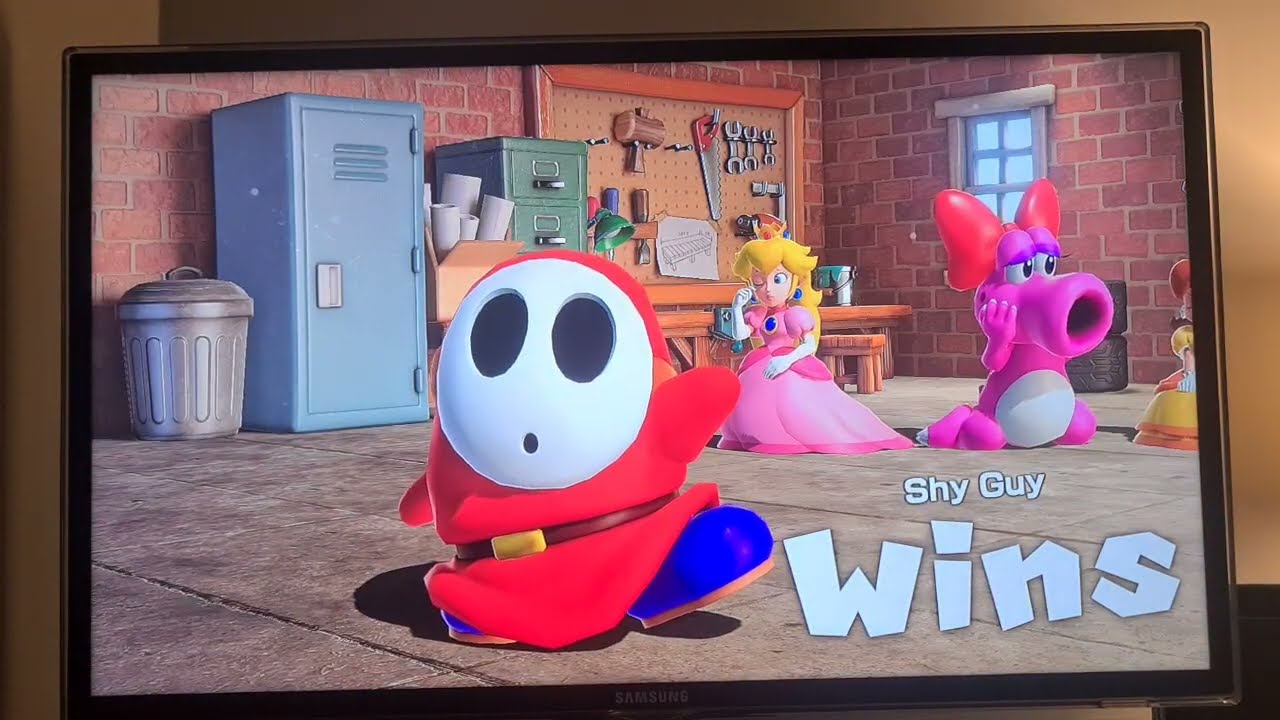 Super Mario Party Jamboree #107 Roll 'em Raceway Shy Guy vs Peach vs Daisy vs Birdo