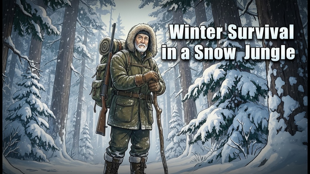 Winter Survival in a Snowy Jungle ❄️ | Ghibli-Style Relaxing ASMR  