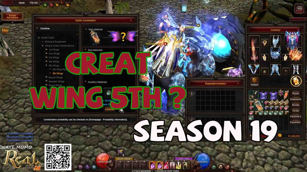Creat Wing 5th - Wing Core - Upgrade Wing 5th- Top Grade Magic Stone - MU Online Season 19
