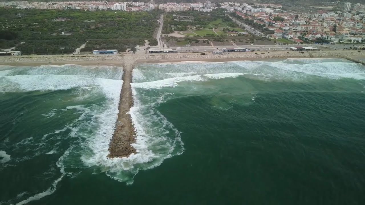 Drone Dji Mini 4K .Video Praia Costa Caparica