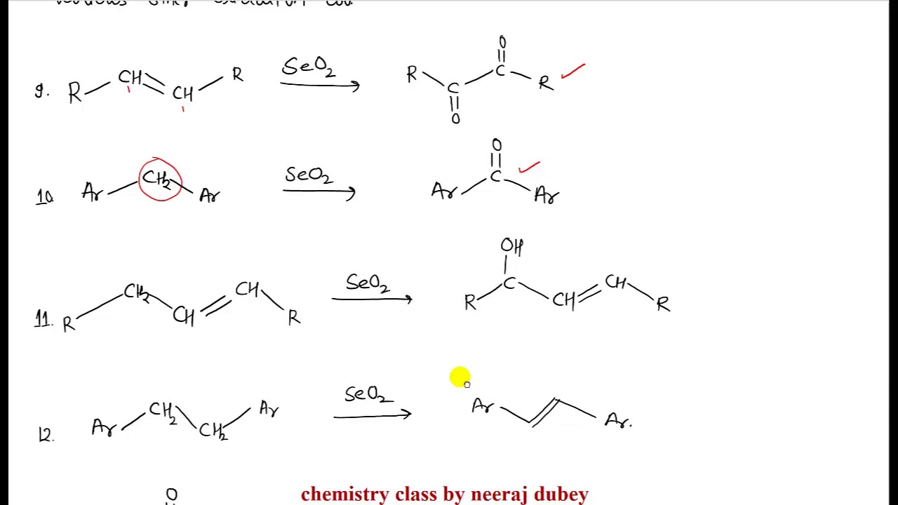 Oxidation by SeO2 | Riley reaction | Named reaction | Neeraj dubey