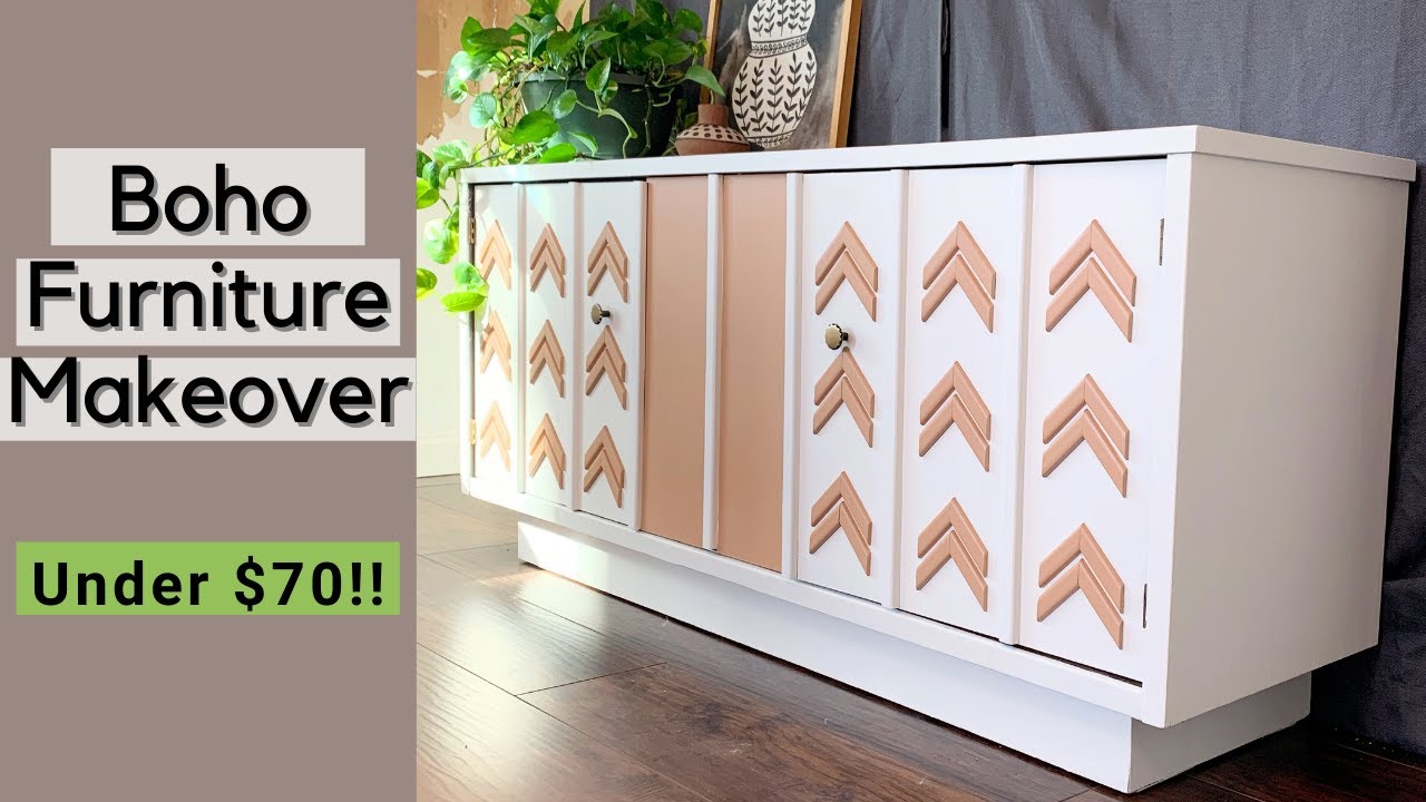 BOHO FURNITURE MAKEOVER| DIY Furniture Flip| Modern Boho Makeover