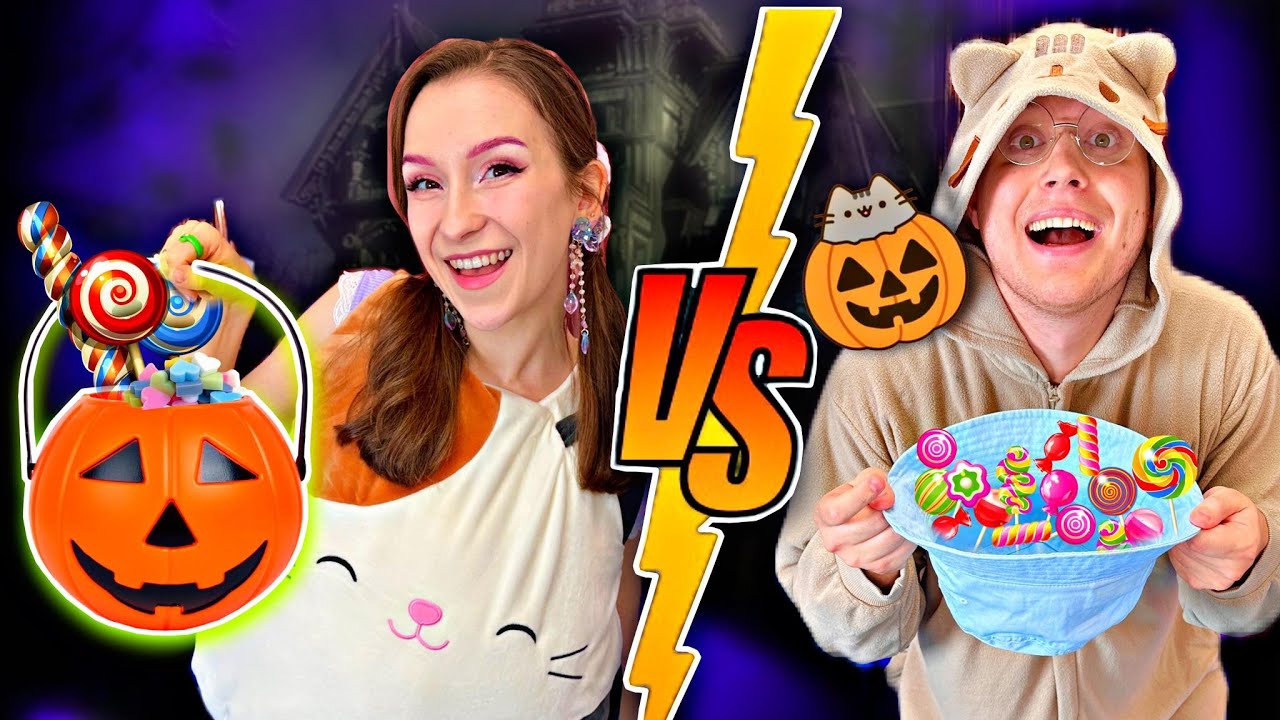 KTO ZBIERZE WIĘCEJ CUKIERKÓW W HALLOWEEN?!
