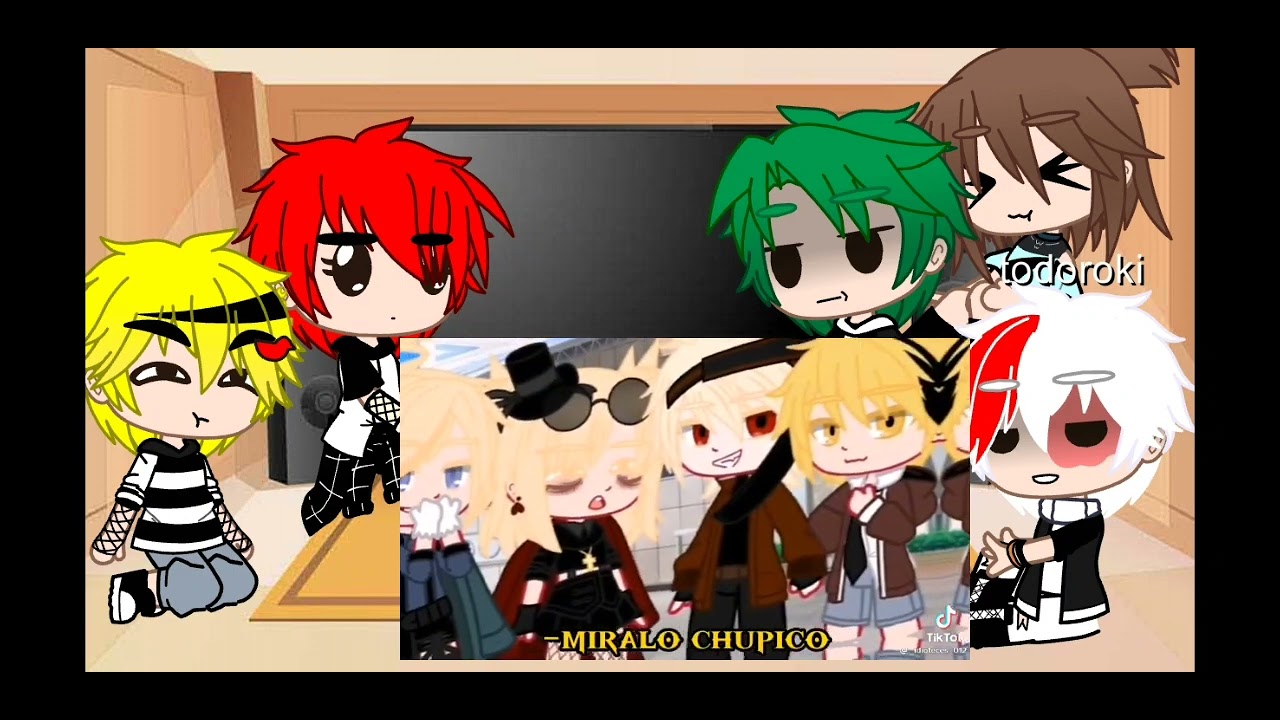 el tododekubaku y algunos persones de BNHA reaccionan a debubaku y todobaku