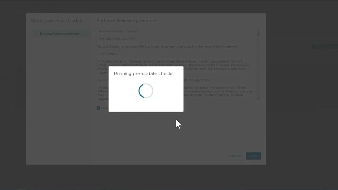 How to update VMware vCenter Server Appliance Version 7 - Walkthrough