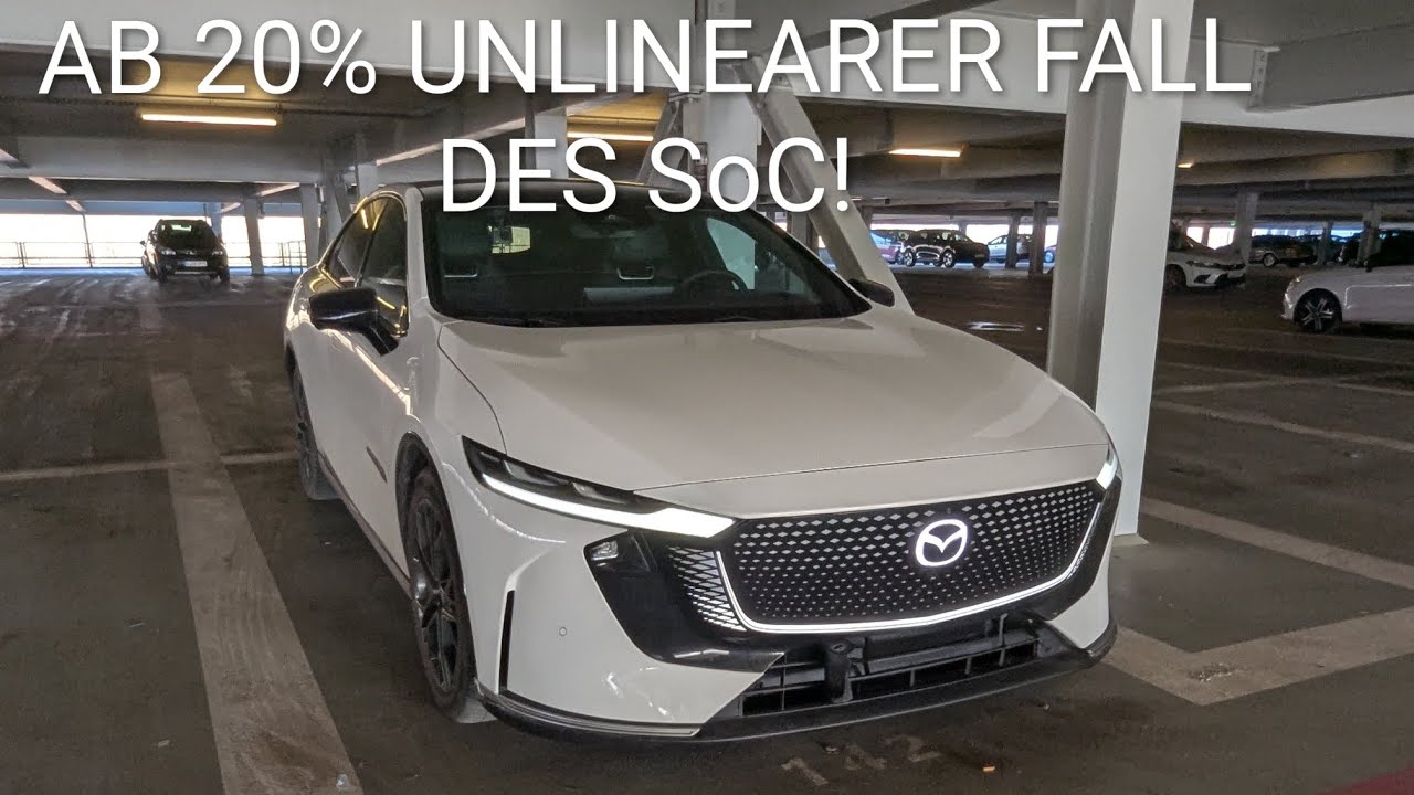 Mazda 6e Verhalten des 68,8kWh LFP Akkus unter 20%