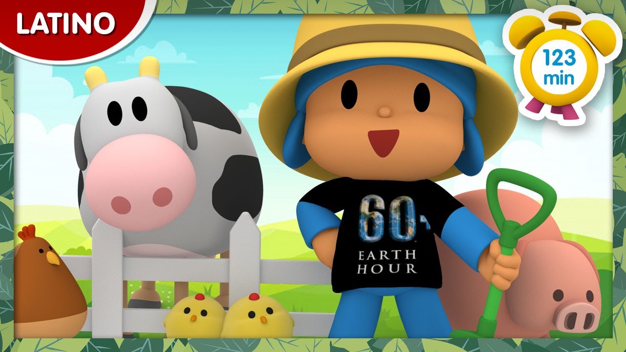 🐷POCOYÓ en ESPAÑOL LATINO - Hora del Planeta: En la granja [123 min] |CARICATURAS y DIBUJOS ANIMADOS