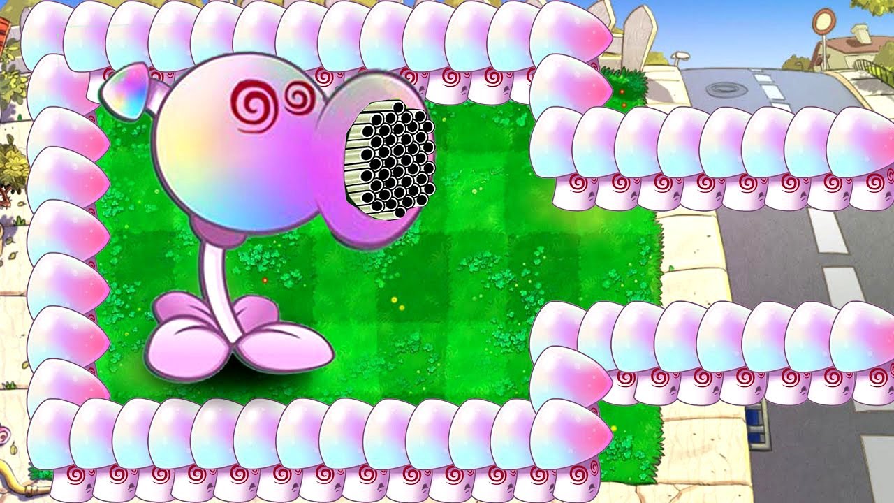 99 Hypno Pea and All Hypno Shroom vs 99 Gargantuar - Plants vs Zombies Hack