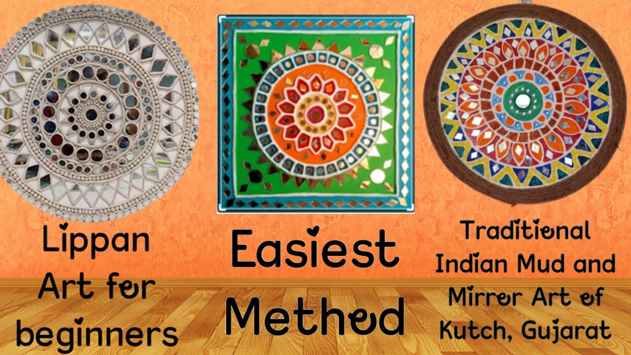 Lippan Art | Lippan Art for beginners | Traditional Indian Mud and Mirror Art of Kutch, Gujarat