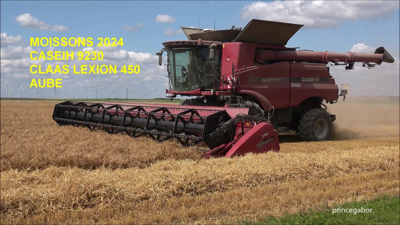 MOISSONS 2024 / CASEIH 9230 / LEXION CLAAS 450 / ORGES / ORVILLIERS ST JULIEN / AUBE / FRANCE